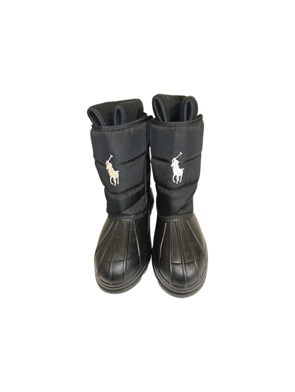Polo Ralph Lauren Winter Games EZ Snow Boots Youth 4 Black/ White Pony